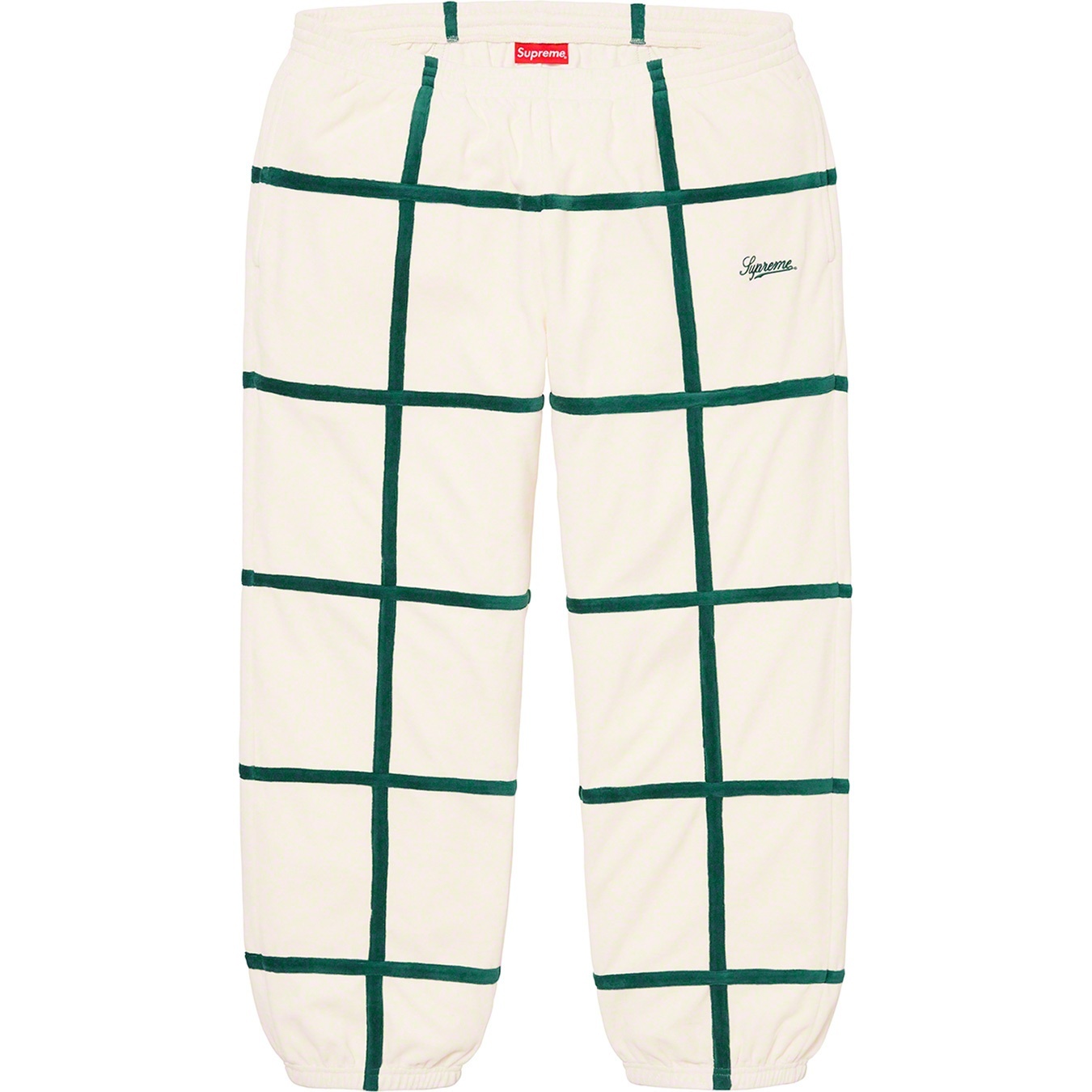 Grid Taping Velour Pant view 3
